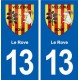 13 Le Rove blason ville autocollant plaque sticker