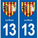13 Le Rove blason ville autocollant plaque sticker