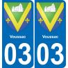 64 Pau autocollant sticker plaque immatriculation auto ville