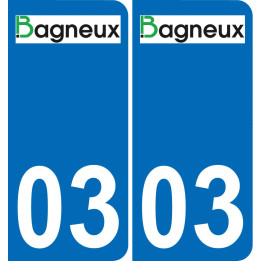 03 Bagneux logo autocollant plaque immatriculation auto ville sticker