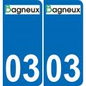 03 Bagneux logo sticker plate registration city