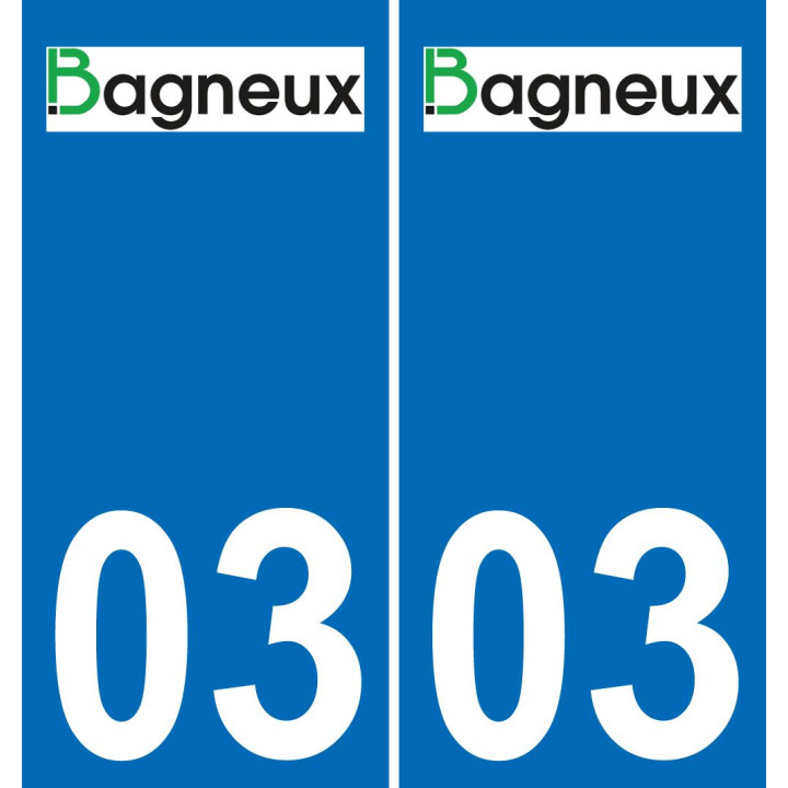 03 Bagneux logo autocollant plaque immatriculation auto ville sticker