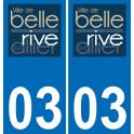 03 Bellerive-sur-Allier logo sticker plate registration city