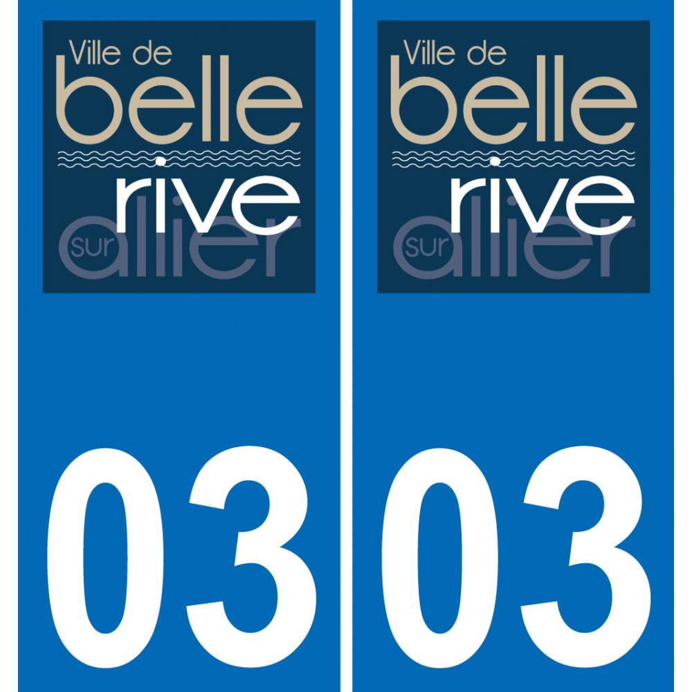 03 Bellerive-sur-Allier logo autocollant plaque immatriculation auto ville sticker