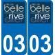 03 Bellerive-sur-Allier logo adesivo piastra di registrazione city