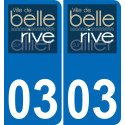 03 Bellerive-sur-Allier logo sticker plate registration city