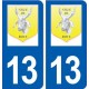 13 Le Rove logo ville autocollant plaque sticker