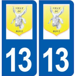 13 Le Rove logo ville autocollant plaque sticker