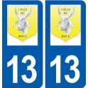 13 Le Rove logo ville autocollant plaque sticker