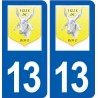 13 Le Rove logo ville autocollant plaque sticker