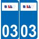 03 Billy logo autocollant plaque immatriculation auto ville sticker