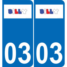 03 Billy logo sticker plate registration city