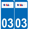 03 Billy logotipo de la etiqueta engomada de la placa de registro de la ciudad