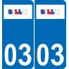 64 Pau logo autocollant plaque immatriculation auto ville sticker