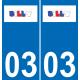 64 Pau logo autocollant plaque immatriculation auto ville sticker