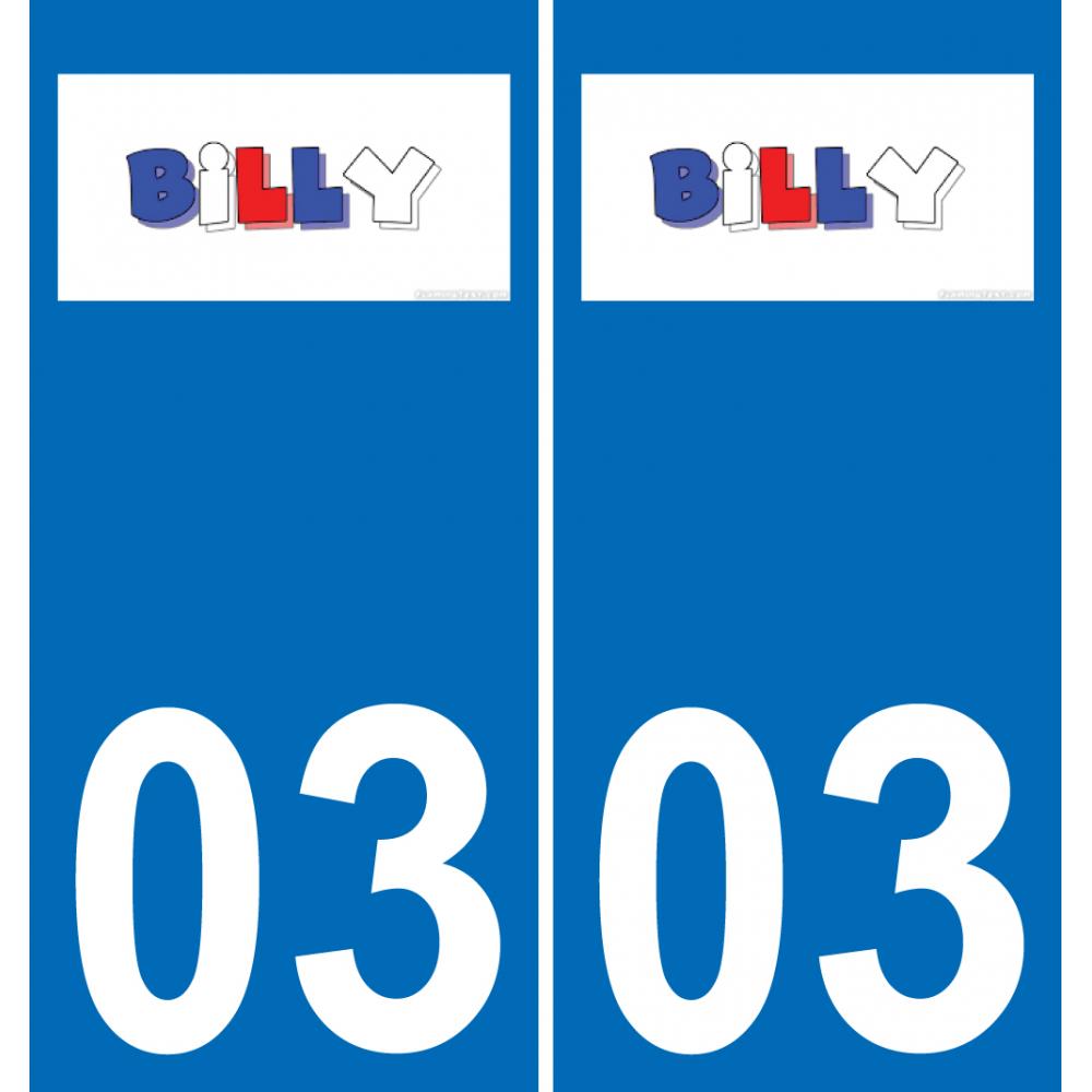 03 Billy logo sticker plate registration city