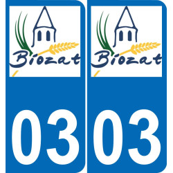 03 Biozat logo adesivo piastra di registrazione city