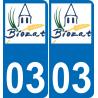 03 Biozat logotipo de la etiqueta engomada de la placa de registro de la ciudad