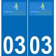 03 Bourbon-l'Archambault-logo aufkleber plakette ez stadt