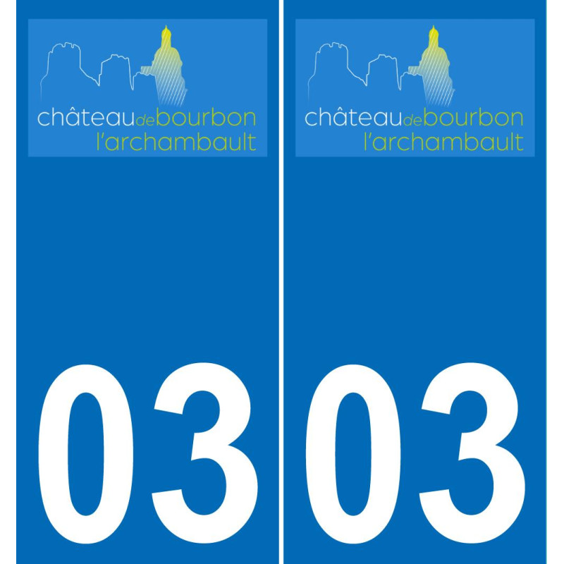 03 Bourbon-l'Archambault-logo aufkleber plakette ez stadt