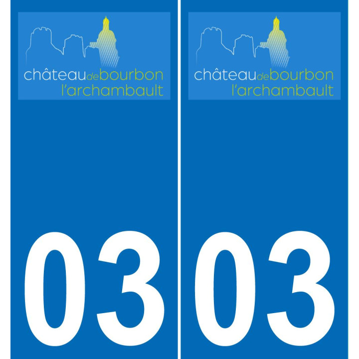 03 Bourbon-l'Archambault logo sticker plate registration city