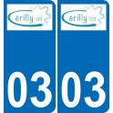 03 Cérilly logo sticker plate registration city