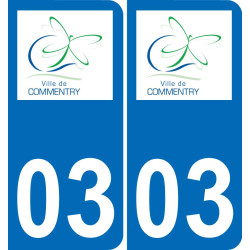 03 Commentry logo adesivo piastra di registrazione city