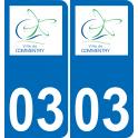 03 Commentry-logo aufkleber plakette ez stadt