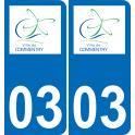 03 Commentry logo sticker plate registration city