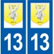 13 Le Rove logo ville autocollant plaque sticker