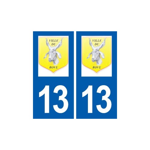 13 Le Rove logo ville autocollant plaque sticker