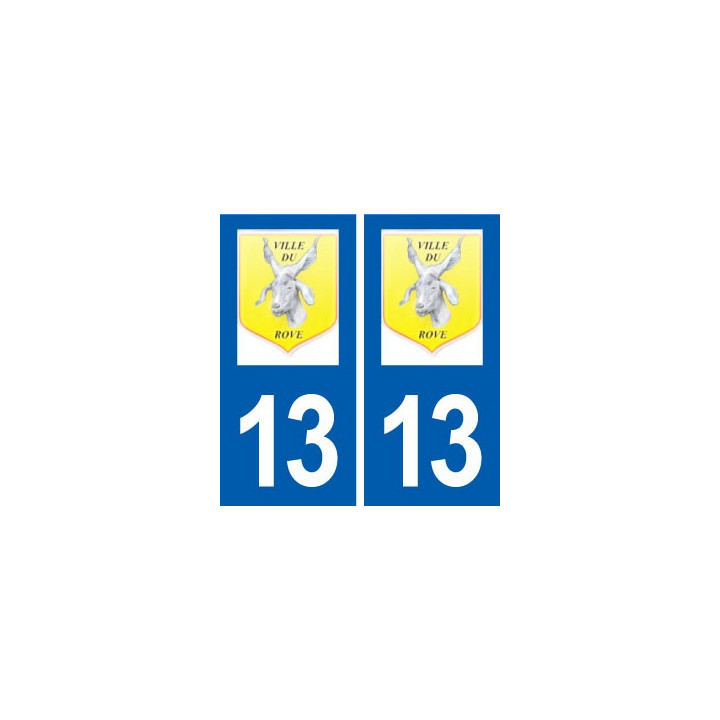 13 Le Rove logo ville autocollant plaque sticker