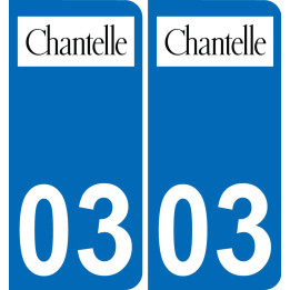 03 Chantelle logo autocollant plaque immatriculation auto ville sticker