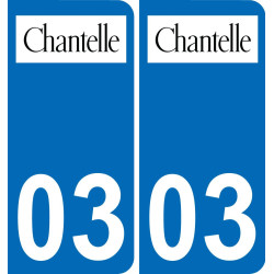 03 Chantelle logotipo de la etiqueta engomada de la placa de registro de la ciudad