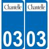03 Chantelle-logo aufkleber plakette ez stadt