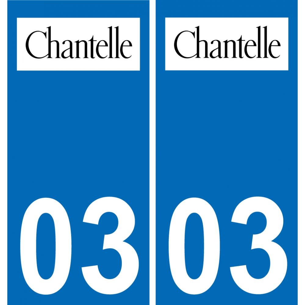 03 Chantelle logo autocollant plaque immatriculation auto ville sticker