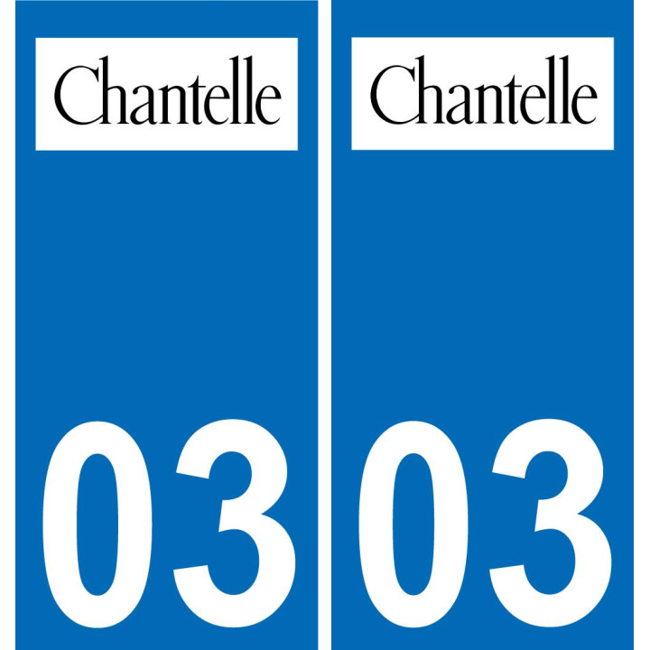 03 Chantelle logotipo de la etiqueta engomada de la placa de registro de la ciudad