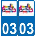 03 Châtel-Montagne logo sticker plate registration city