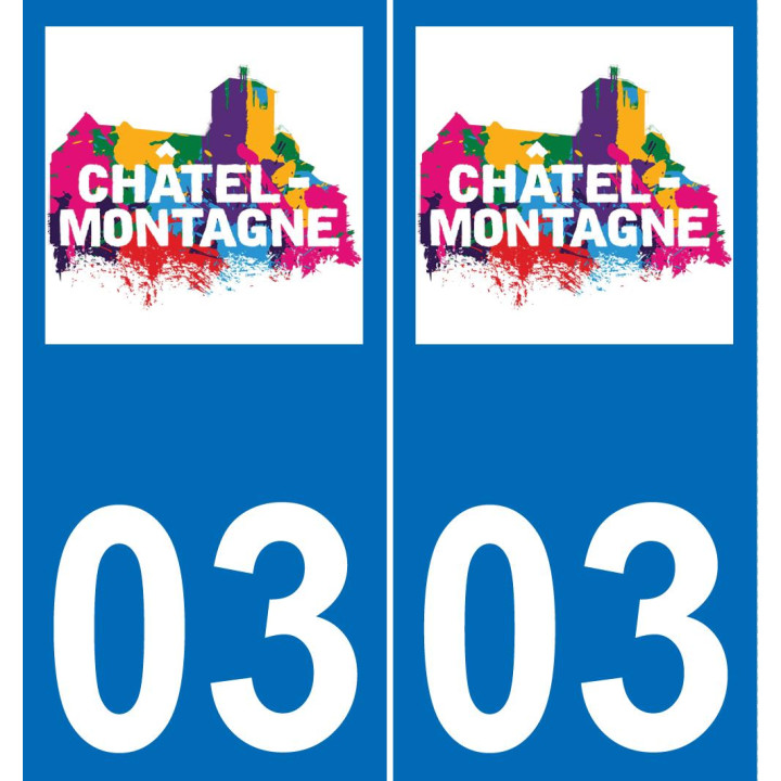 03 Châtel-Montagne logo sticker plate registration city