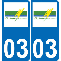 03 Chevagnes logotipo de la etiqueta engomada de la placa de registro de la ciudad