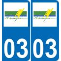 64 Pau logo autocollant plaque immatriculation auto ville sticker