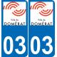 03 Domérat logo sticker plate registration city