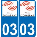 03 Domérat logo sticker plate registration city