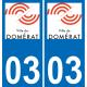 03 Domérat logo sticker plate registration city