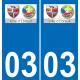 64 Pau logo autocollant plaque immatriculation auto ville sticker