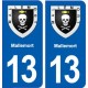 13 Le Puy-Sainte-Réparade blason ville autocollant plaque sticker