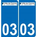 64 Pau logo autocollant plaque immatriculation auto ville sticker