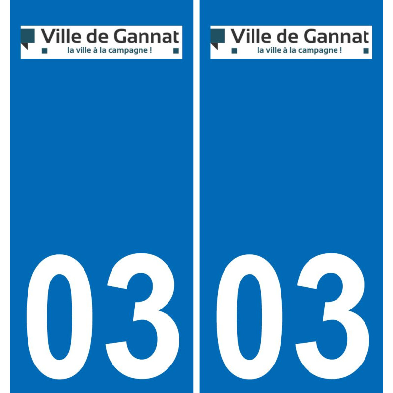 03 Gannat logo sticker plate registration city