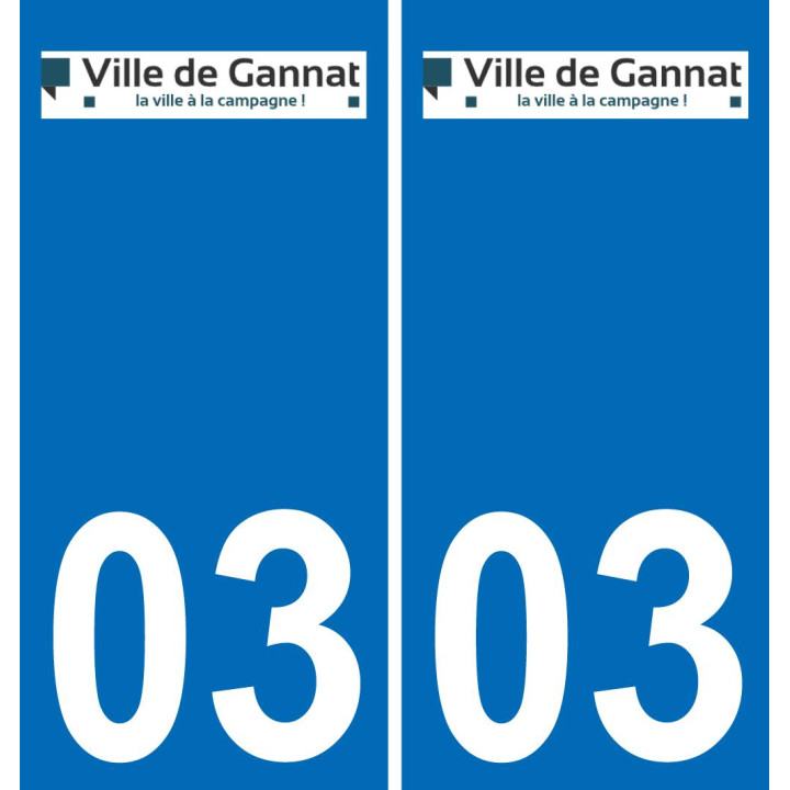 03 Gannat logo sticker plate registration city