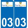 03 Le Mayet-de-Montagne logo adesivo piastra di registrazione city